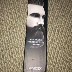Beard hair straightener brush